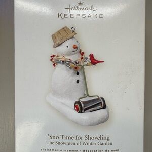 Hallmark Keepsake Snowman Ornament with Red and Brown Details